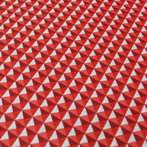 Stoff Meterware 3D Pyramiden Rot Baumwolle  Deko Bekleidung Kinder Vorhänge - Bild 1 von 6
