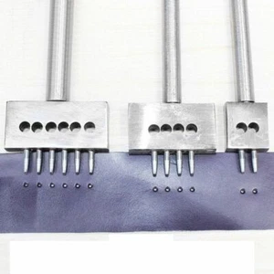 Leather Craft Tools Hole Chisel Graving Stitching Punch Tool Set 4/5/6/8MM - Picture 1 of 13