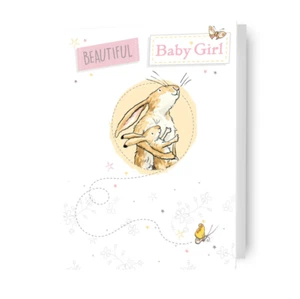 New Baby Girl Congratulations Card Guess How Much I Love You Includes Envelope - Picture 1 of 9