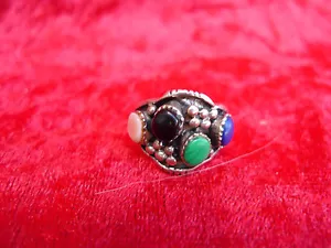 schöner ,alter Ring__925 Silber__mit verschiedenen Steinen besetzt__! - Bild 1 von 1