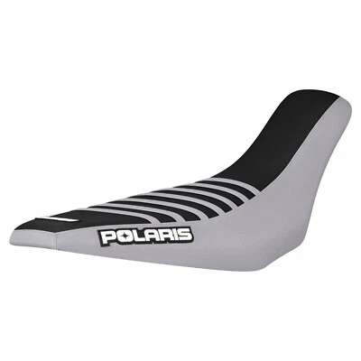 Cubierta de asiento con pinza Polaris Predator 500 2003-2007 PLATA/NEGRO/PLATEADO costilla #225 Foto 1 de 4