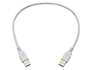 1.5ft USB 2.0 A Male to A Male 28/24AWG Cable (Gold Plated) - WHITE 8609 - Picture 1 of 1