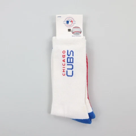 MLB Chicago Cubs Baseball Casual Crew Socks Adult Size Large (9-13) - NEW NWT Cover