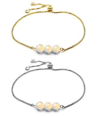 Men Women Bracelet Beads Bangle Stretch Stone Beads Friendship Couples Gifts - Image 1 of 4