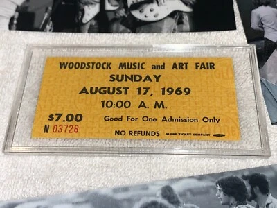 WOODSTOCK 1969 MAIL ORDER SUNDAY TICKET JANIS JOPLIN JIMI HENDRIX Ephemera USA - Image 1 of 4