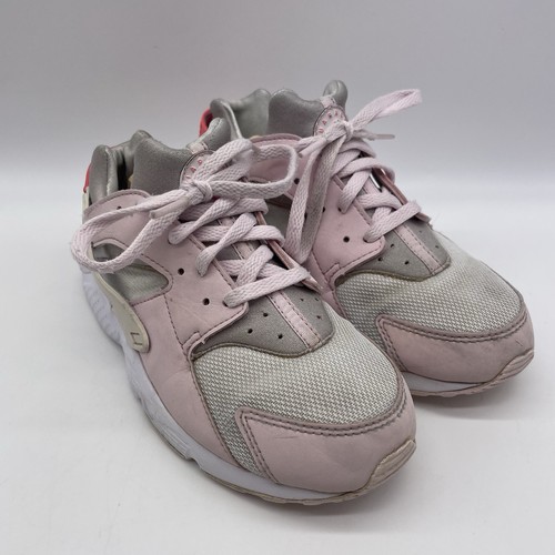 Nike Ragazze Taglia 3Y Huarache Run SE Trainer Atletica Rosa Tacco Cinturino Stringato