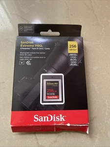 SanDisk Extreme PRO 256GB CFexpress Type-B Card, 1700MB/s Read, 1200MB/s Write - Picture 1 of 6