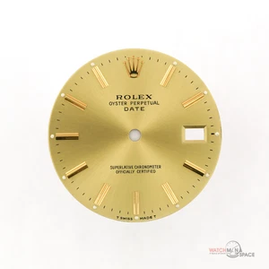 Rolex Date 34 mm 15038 15238 15053 esfera palo champange vintage para hombre 2 tonos #H74 - Imagen 1 de 7