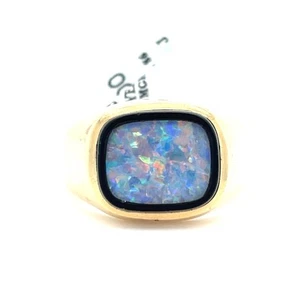 14 Karat Gelbgold Opal Ring 4,37 g Größe 6 - Bild 1 von 3