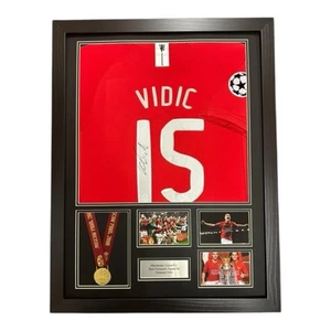 Nemanja Vidić signed shirt FRAMED PROOF JERSEY Manchester United 2008 VIDIC - Picture 1 of 3