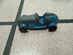 Vintage Tootsie toy Racing Open Cockpit No 3 Race Car old early metal Blue (a) - Picture 1 of 6