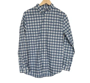 Vineyard Vines Shirt BOY 18 Yr XL Blue Check Performance On The Go Church Preppy - Picture 1 of 12