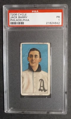 1909-11 T206 - Jack Barry - CYCLE 350 - PSA 1 PR - Image 1 of 2