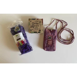 Purple Lavender Incense Cone Gift Set w/ Advice Self Care Cards & Talisman Purse - Picture 1 of 7