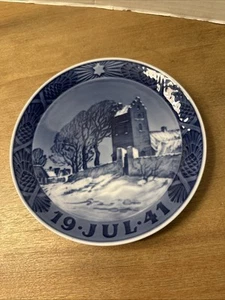 ROYAL COPENHAGEN 1941 Weihnachtsteller: Nørre Herlev Dorfkirche 7" - Bild 1 von 7