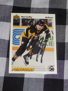 Paul Coffey Signed Upper Deck Hockey Card Pittsburgh Penguins - Picture 1 of 1
