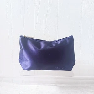 Bolsa de maquillaje Elemis bolsa de cosméticos satinada púrpura pequeña cremallera - Imagen 1 de 10