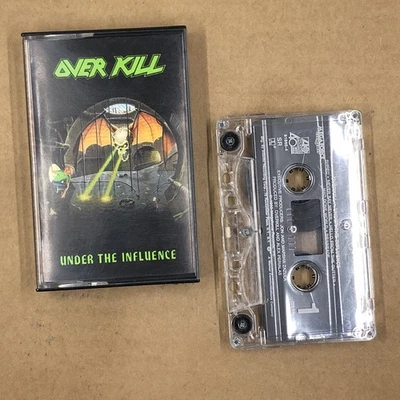 OVERKILL Cassette Tape 80s Metal Thrash UNDER THE INFLUENCE HELL FROM THE GUTTER - Imagem 1 de 4