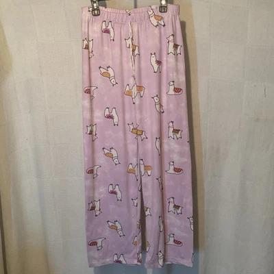 Roupa de dormir feminina Bobbie Brooks estampa M lhama cintura elástica - Imagem 1 de 4