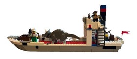 LEGO Adventurers (T-Rex Transport) 5975 River Boat w/ Dinosaur & Minifigures