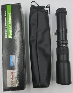 Teleobjetivo 500 mm de colección, montura Pentax. Óptica Toyo. Caja y bolsa incluidos en muy buen estado  - Imagen 1 de 6