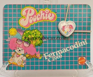 POOCHIE FERMACODINI A CUORE MATTEL VINTAGE 1985 NUOVO IN SCATOLA - Picture 1 of 2