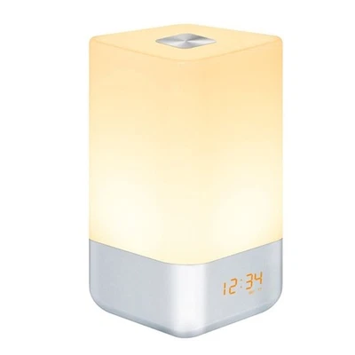 Wake Up Light Alarm Clock Option Bedsides Lamp Sunrising Simulated Natural Awake - Image 1 of 4