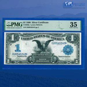 Fr.226a 1899 $1 One Dollar Silver Certificate "BLACK EAGLE", PMG Ch VF 35 #45343 - Picture 1 of 3