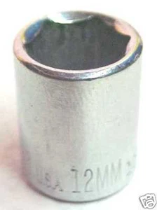 ¡BONITO! ALLEN TOOLS 12mm SALLOW SOCKET EE. UU. 1/4" dr - Imagen 1 de 1