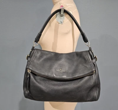 KATE SPADE Negro Cobble Hill Minka Cuero Solapa Sobre el Hombro Bolso Cartera Foto 1 de 4