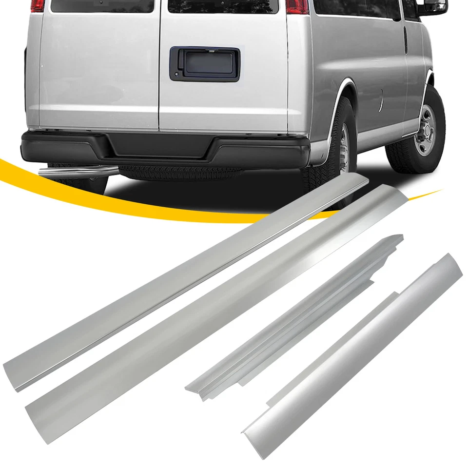 Rocker Panel Set of Left & Right Silvery For Chevy Express/GMC Savana 1996-2014 - Image 1 of 4