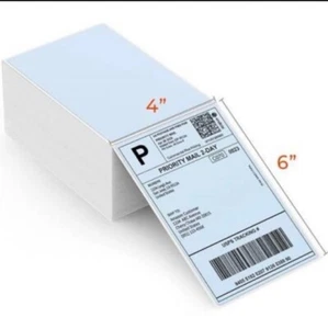 250 Fanfold 4"x6" Direct Thermal Shipping Labels for Zebra&Rollo Printers - Picture 1 of 7