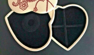 PANDORA - HEART SHAPED  " UNFORGETABLE MOMENTS " - REAL LEATHER -  4.5"  x 4" - Picture 1 of 10