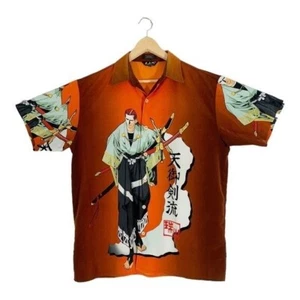 Camicia vintage ZAM animata da uomo anime abbottonata taglia media Y2K 90S SKATER - Foto 1 di 8
