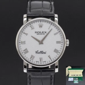 Rolex Cellini 5115 32mm 2014 White gold Silver Jubilee Roman dial Fullset 1y w - Imagen 1 de 12