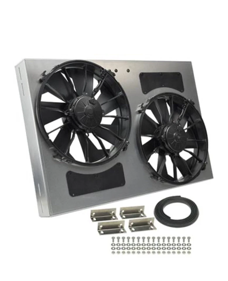 NEW  Derale 16837 Dual Engine Cooling Fan Assembly 27"x18"x4" 4000 CFM - Image 1 of 1