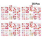 25 Pcs Kiss Heart Temporary Tattoos Valentine Sticker