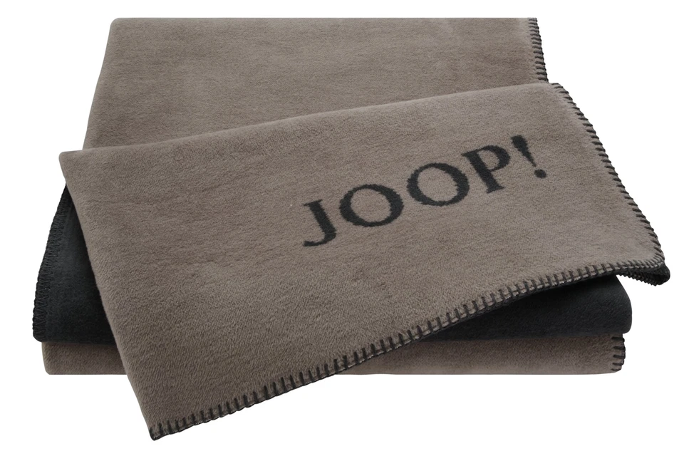 JOOP! Uni Doubleface Wohndecke 150x200 cm - Taupe-Anthrazit (631381)