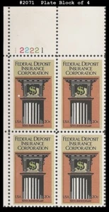 USA5 #2071 MNH PB4 Federal Deposit Insurance Corp. - Imagen 1 de 1