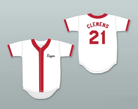 Roger Clemens 21 Springfield Nuclear Power Plant Softball Team Baseball Jersey Cover