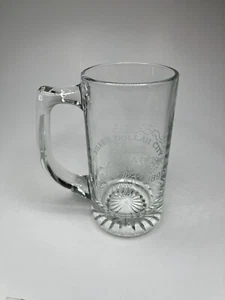 Silver Dollar City Train Ride 1897 Souvenir Drink Glass Mug Etched - Clear - Picture 1 of 5