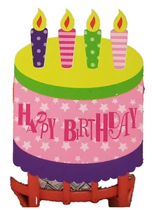 2er SET GLEICHE KÜCHENSTUHLHUSSEN (21" x 20") MÄDCHEN HAPPY BIRTHDAY KUCHEN, GR - Bild 1 von 4