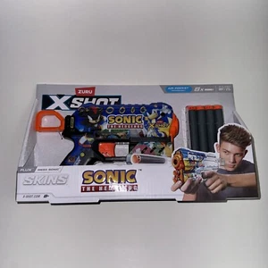 New ZURU X-Shot Sonic The Hedgehog Skins Flux Robotnik Eggman Blaster Dart Gun - Picture 1 of 2