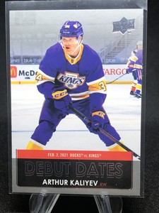 2021-22 UD Series 1 Debut Dates #DD-4 Arthur Kaliyev - Los Angeles Kings