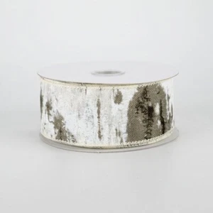 Birch Fabric Patterned Ribbon 1.5" x 10 yards - Picture 1 of 2