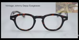 Johnny Depp Brille Herren Solid Acetat Tortoise Brille Damen Oval Eyewear - Bild 1 von 7