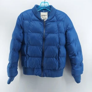 BB DAKOTA puffer jacket womens size small full zip lightweight blue nylon winter - Picture 1 of 10