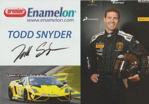 2015 Todd Snyder Enamelon Lamborghini Gallardo LP IMSA Super Trofeo postcard - Picture 1 of 1