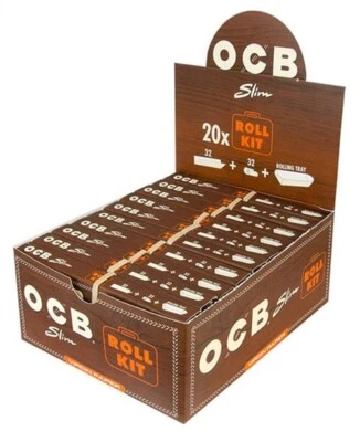 1 Box OCB Virgin Unbleached Roll Kit Zigarettenpapier + Tips + Tray Papers to go - Bild 1 von 2