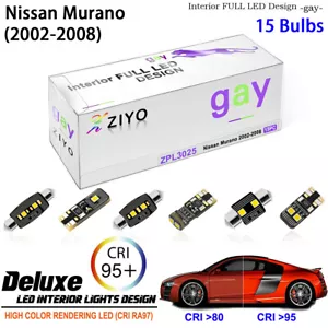 Kit de luces interiores de bombillas LED para Nissan Murano 2002-2008 luz domo blanca - Imagen 1 de 8